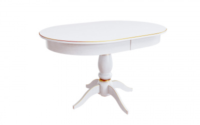 Стол Визард 1200*840*765 (тон белый RAL9003 + патина золото)