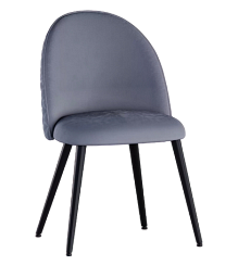 Стул DC-373G (каркас черный тк.серый/ Velvet HLR-20)
