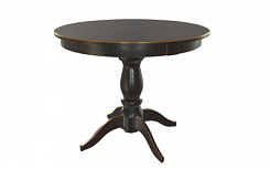 Стол Рич 900*900*765 (тон черный RAL9005 + патина золото)